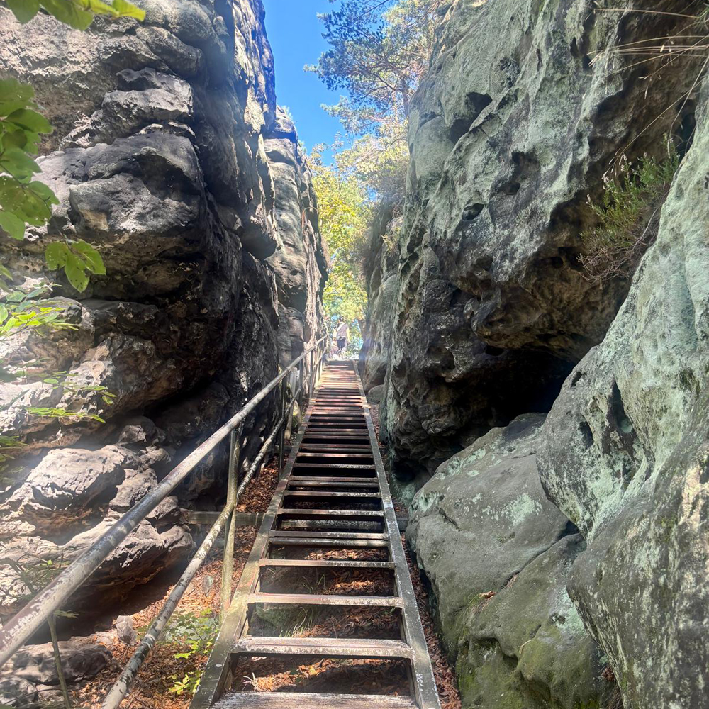 Aufstieg zum Papststein